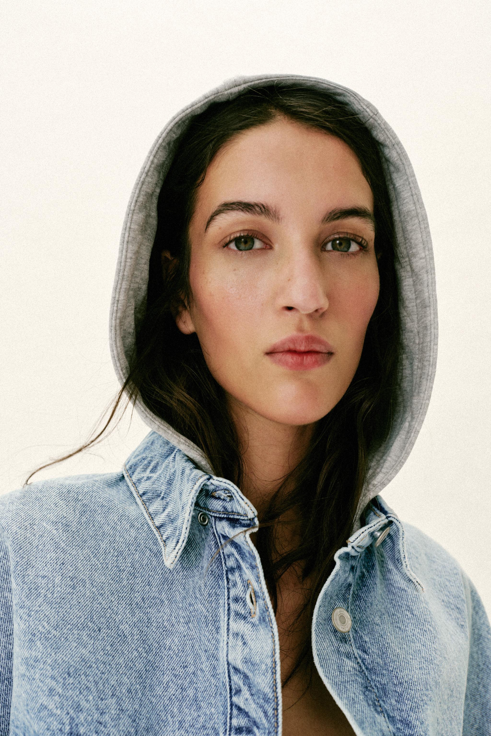 BLOUSON Z1975 EN DENIM OVERSIZE À CAPUCHE